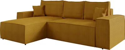 Produktbild von MIRJAN24 Ecksofa Malaga L Cord mit Schlaffunktion und Bettkasten, Eckcouch, Stilvoll Polsterecke vom Hersteller (Farbe: Poso 01, Seite: Links)
