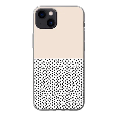 Produktbild von MuchoWow® Handyhülle Schutzhülle Hülle für iPhone 13 Polka dots - Weiß - Schwarz Silikon Softcase Handy Hülle - Karteninhaber