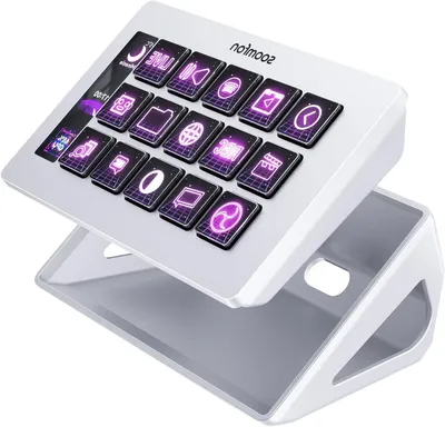 Productafbeelding van Stream Controller - Macro Toetsenbord - Content Creatie - 15 LCD Macro Knoppen - 14.91 x 14.71 x 5.59 cm