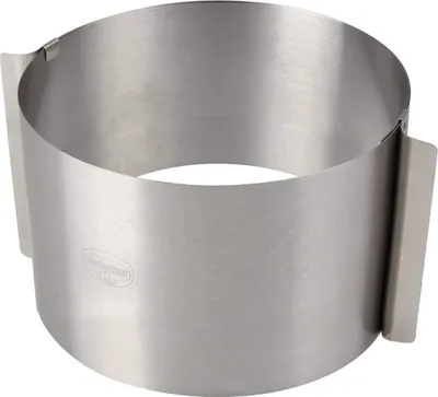 Produktbild von Dr. Oetker Tortenring KÜCHENHELFER PROFI, extra hocher verstellbarer Küchenhelfer von 16-30cm, Backzubehör zum Schichten oder Füllen von Torten, Backhelfer aus Edelstahl (Farbe: Silber) Menge: 1 Stück