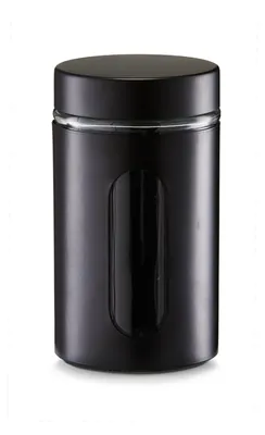 Produktbild von Zeller Vorratsglas, 900 ml, schwarz - Ø10,2x18; 19796