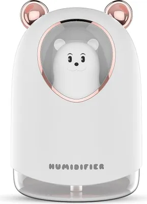 Produktbild von USB-Luftbefeuchter mit Kaltvernebelung und Nachtlicht, Mini-Luftbefeuchter für Katzen, geeignet für Schlafzimmer, Zuhause, Büro und Auto mit automatischer Abschaltfunktion (nach Zeitschaltuhr),White