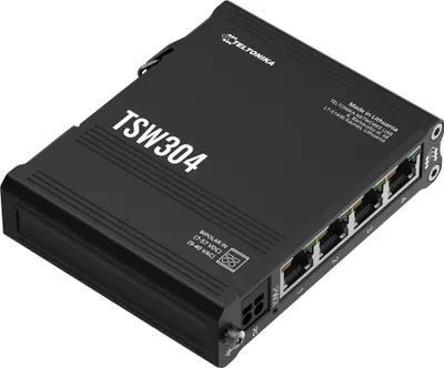 Obrázek produktu pro Síťový přepínač Teltonika TSW304 Gigabit Ethernet (10/100/1000) Power over Ethernet (PoE) Black