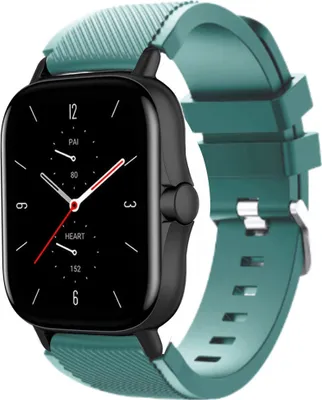 Produktbild von Strap-it Amazfit GTS 2 Silikonarmband (Piniengrün)