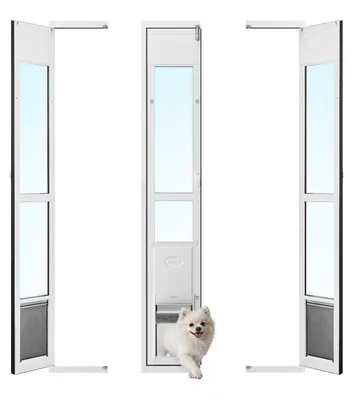 Produktbild von VEVOR Hundeklappe für Glasschiebetüren, Hundetür Höhenverstellbar von 1927 bis 2