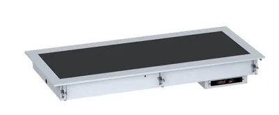 Produktbild von CHEFGASTRO Einbau Heizplatte Keramik 2/1 - schwarz BxTxH 790x720x147mm