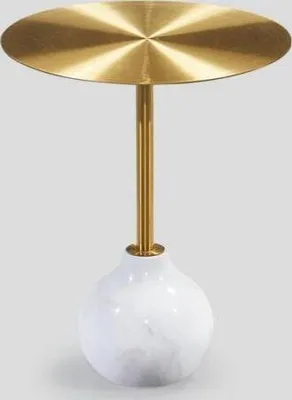 Immagine prodotto di Tavolino moderno rotondo in metallo elegante tavolino d'oro nuovo lussuoso