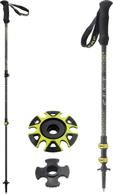 A set of CAMP BACKCOUNTRY CARBON 2.0 trekking poles and accessories displayed against a white background.