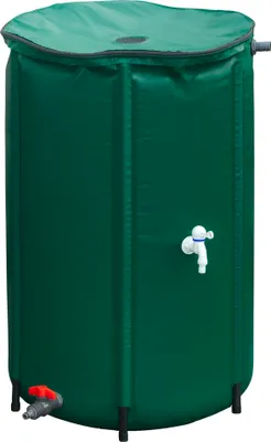 Produktbild von Meister Regentonne faltbar 250 Liter 88 x Ø 60 cm Kunststoff grün Regenfass