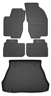 Produktbild von Gummimatten + Kofferraumwanne für Alfa Romeo 156 2000-2006 (Kombi) – Schwarz, passgenau – Wielganizator SolidPRO