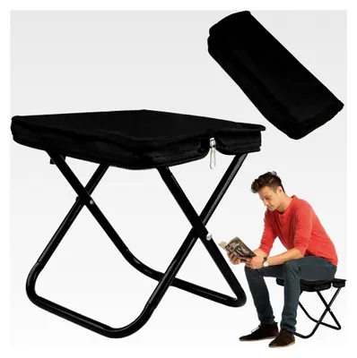 Produktbild von Faltbarer Campinghocker, Tragbarer Klapphocker, Mini Falthocker, Tragfähigkeit bis 100 kg, Klapphocker für Reisen, Wandern, Camping, Angeln, Grillen, Picknick