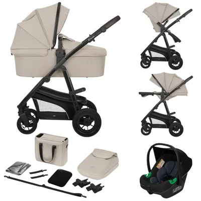Productafbeelding van Combi kinderwagen 3 in 1 - Reiswieg, buggy en autostoel - Met adapters