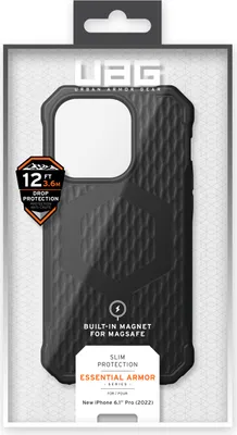 Produktbild von Urban Armor Gear Essential Armor, Cover, Apple, Iphone 14 Pro, 15,5 cm (6.1"), Schwarz