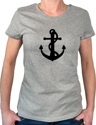 Produktbild von Huuraa Damen T-Shirt Anker Ankor XL Sport Grey Bio Baumwolle Fairtrade Damenshirt Geschenkidee
