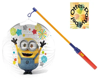 Produktbild von Minions Laternenset : LED Laternenstab Leuchtstab + Ballonlaterne