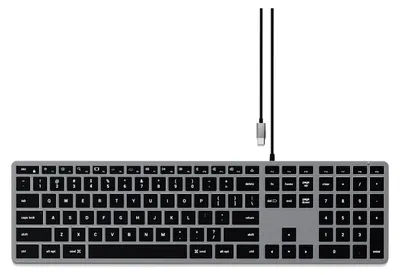 Image de Clavier filaire - Éclairé - Pavé numérique - QWERTY US - Aluminium - USB-C