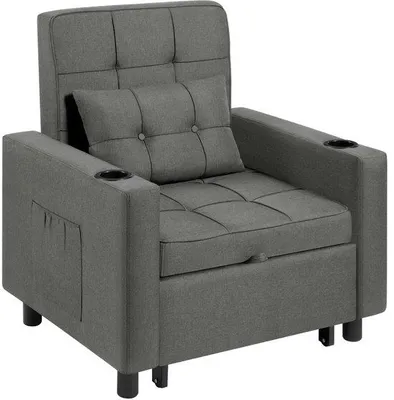 Produktbild von Famanu Schlafbank 4-in-1 - Verstellbare Rückenlehne - Dunkelgrau
