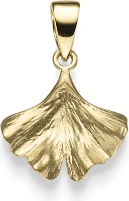 Produktbild von Anhänger Ginko Ginkoblatt 12x17mm Halsschmuck aus 585 Gold Gelbgold