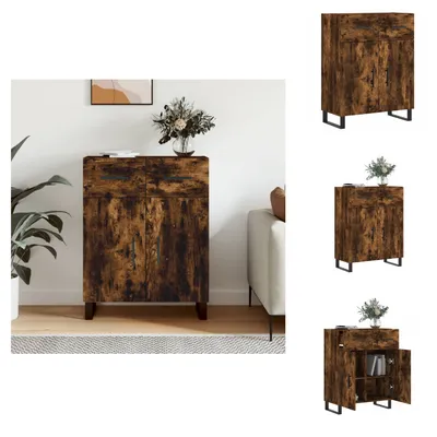 Imagen del producto de vidaXL, aparador de roble ahumado, 69,5 x 34 x 90 cm, fabricado en material de madera - Aparadores