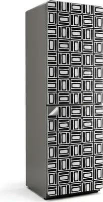 Produktbild von Abstraktes Dreiecksmuster – Kühlschrank Aufkleber – Klebefolie Kühlschrank – Kühlschrank Dekor – Kühlschrankfolie selbstklebend – Küchen Dekoration – 60x190 cm