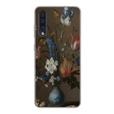 Produktbild von MuchoWow® Handyhülle Schutzhülle Hülle für Samsung Galaxy A30s Blumen in einer Wan-Li-Vase und Muscheln - Gemälde von Balthasar van der Ast Silikon Softcase Handy Hülle - Karteninhaber