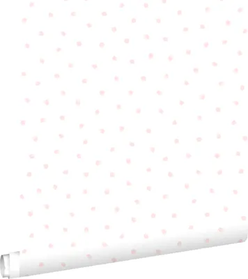 Produktbild von ESTAhome Tapete Punkte Hellrosa und Weiß 53 cm x 10.05 m