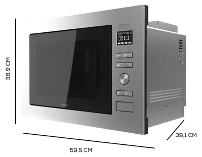 Zdjęcie produktu dla CECOTEC 01395 - Kuchenka mikrofalowa do zabudowy GrandHeat 2590 Built-In Steel Black