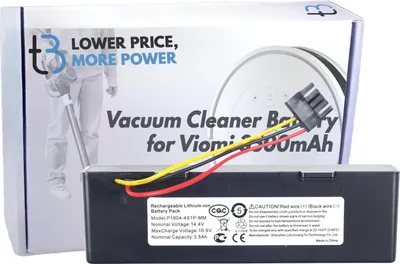 Immagine prodotto di Batteria Tradebit per Viomi V2 PRO, V3 SE e Vacuum Mop Pro – Batteria di ricambio da 3500 mAh e 14,4 V per aspirapolvere e robot aspirapolvere – Batteria agli ioni di litio