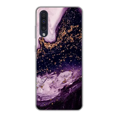 Produktbild von MuchoWow® Handyhülle Schutzhülle Hülle für Samsung Galaxy A30s Marmor - Gold - Naturstein Silikon Softcase Handy Hülle - Karteninhaber
