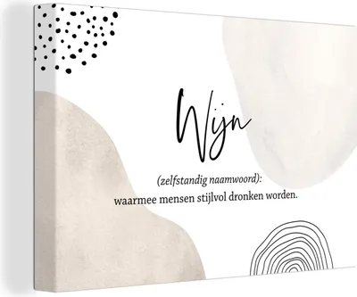 Produktbild von OneMillionCanvasses® - Leinwandbilder - 140x90 cm, Zitate - Sprichwörter - Wein - Wein - Definition - Wörterbuch, Wandbilder Kunstdruck Wanddekoration - Foto auf Leinwand - Gemälde