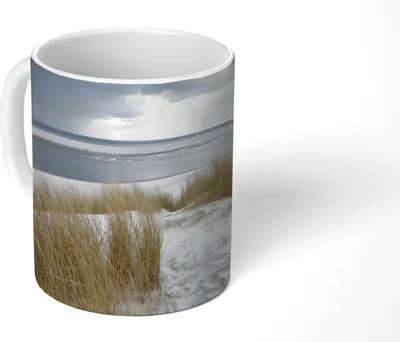 Produktbild von MuchoWow® Tasse Kaffeetasse Kaffeebecher 350 ml Nordsee - Dünen - Wasser Teetasse - Fototasse - Becher - Keramikbecher - Teebecher - Kaffeetasse - Bürotasse