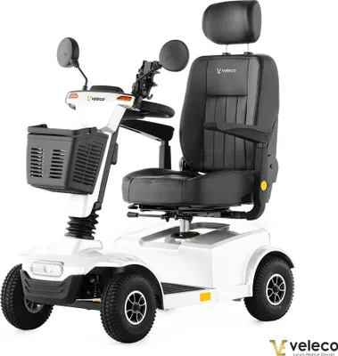 Immagine prodotto di Veleco Jumpy in bianco - 450W - 10km/h - monopattino per anziani - ausilio alla deambulazione - monopattino per la mobilità - monopattino elettrico