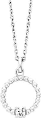 Produktbild von Julie Julsen Anhänger mit Kette 925 Silber rhodiniert Zirkonia weiß