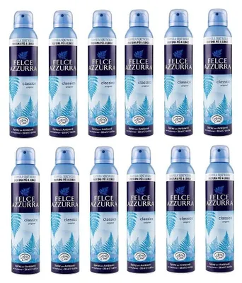 Produktbild von 12x Felce Azzurra Classico Spray per Ambienti Sprays für Umgebungen Klassischer Talkum 250ml