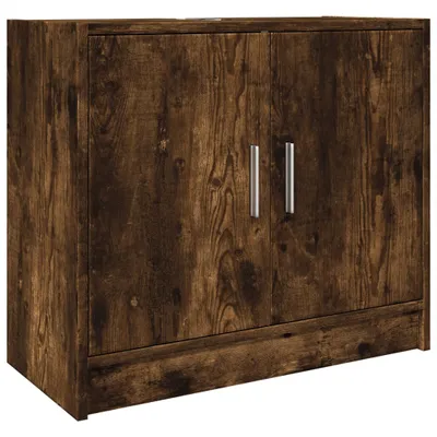 Produktbild von Möbel Badezimmermöbel/Waschbeckenschrank- Badkommode - Badezimmerschrank - Räuchereiche 63x29x55 cm Holzwerkstoff - Vitrinenschrank CLORIS7592399