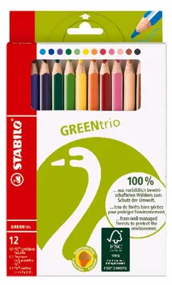 Immagine prodotto di STABILO GREENtrio, set di 12 matite colorate triangolari