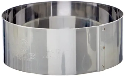 Image de de Buyer 3989.12, Moule à gâteau rond, Acier inoxydable, Acier inoxydable, 12 cm, 1 pièce