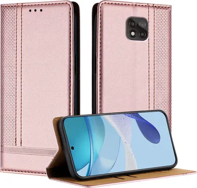 Obrázek produktu pro Pouzdro pro Motorola Moto G Power 2021 kožené flipové pouzdro s funkcí stojánku Růžový