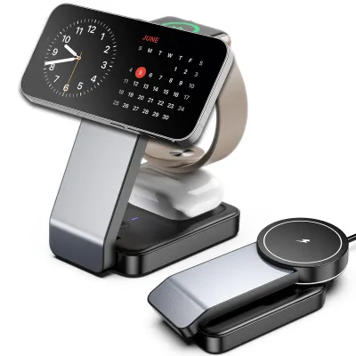 Produktbild von Induktionsladegerät, magnetisches 3-in-1-Ladegerät für Apple-Geräte
