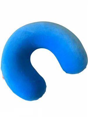 Produktbild von Orthopädisches Reisekissen Nackenhörnchen Nackenkissen blau mit Memory Effekt