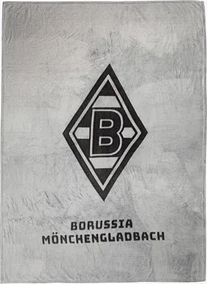 Produktbild von Borussia Mönchengladbach Flanelldecke grau