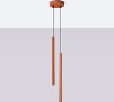 Zdjęcie produktu dla Lampa wisząca PASTELO ochra czerwona 2xG9x8W metal wym:104x15x15cm IP20 Sollux Lighting