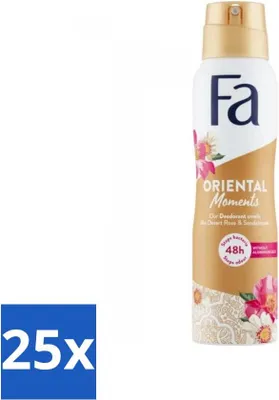 Produktbild von Fa - Oriental Moments - Deodorantspray - Wüstenrose & Sandelholz - 150 ml - Vorteilspack - 25 Stücke