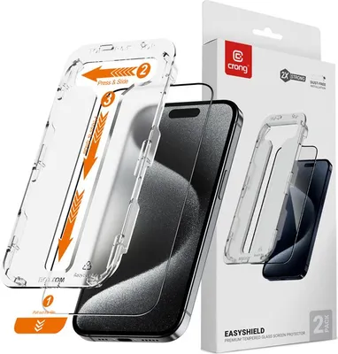 Immagine prodotto di Crong EasyShield 2-pack - Vetro temperato per iPhone 15 Pro Max (2 pezzi)