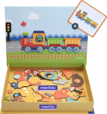 Produktbild von Mieredu Magnetbuch Fahrzeuge - Lernspielzeug für Kinder ab 3 Jahren