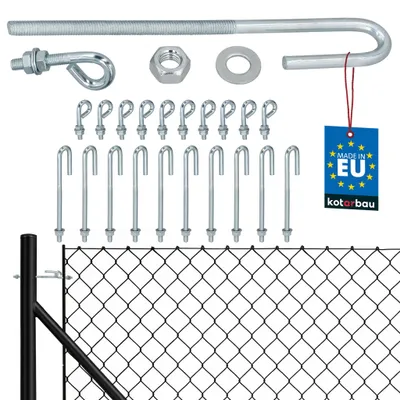 Image de KOTARBAU® Lot de 10 Tendeurs Grillage M6 Tendeur Cable Acier Galvanisé Tendeur Fil de Fer Cloture Tendeur de Fil Ouvert avec Vis de Fixation Fermée