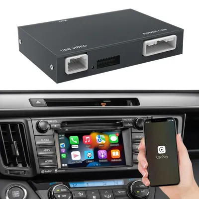 Produktbild von AUTOABC CarPlay Android Auto Interface Toyota Touch2/Entune 2.0 2014–2019 – Corolla/RAV4/Camry/Prius/Tacoma – Plug & Play OEM Look, AUX