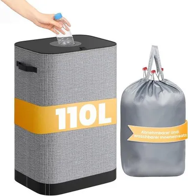 Produktbild von Famanu Halter für Pfandflaschen 105 Liter mit Deckel und Tragetasche - große Flaschenorganizer