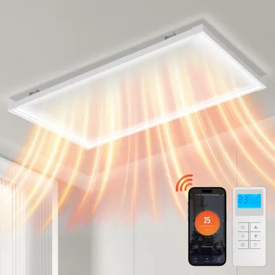Image de Bettizia Chauffage infrarouge, Chauffage infrarouge avec contrôle App WiFi, Détection de fenêtre ouverte, Chauffage infrarouge avec thermostat, Chauffage infrarouge pour plafond 770W