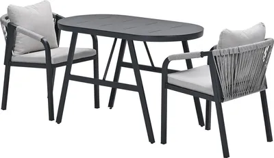 Produktbild von Garden Impressions Terni Balkon Set - 3-teilig - carbon black - sand - desert sand